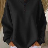 Mirabel™ | Kényelmes Waffle Henley Pulóver