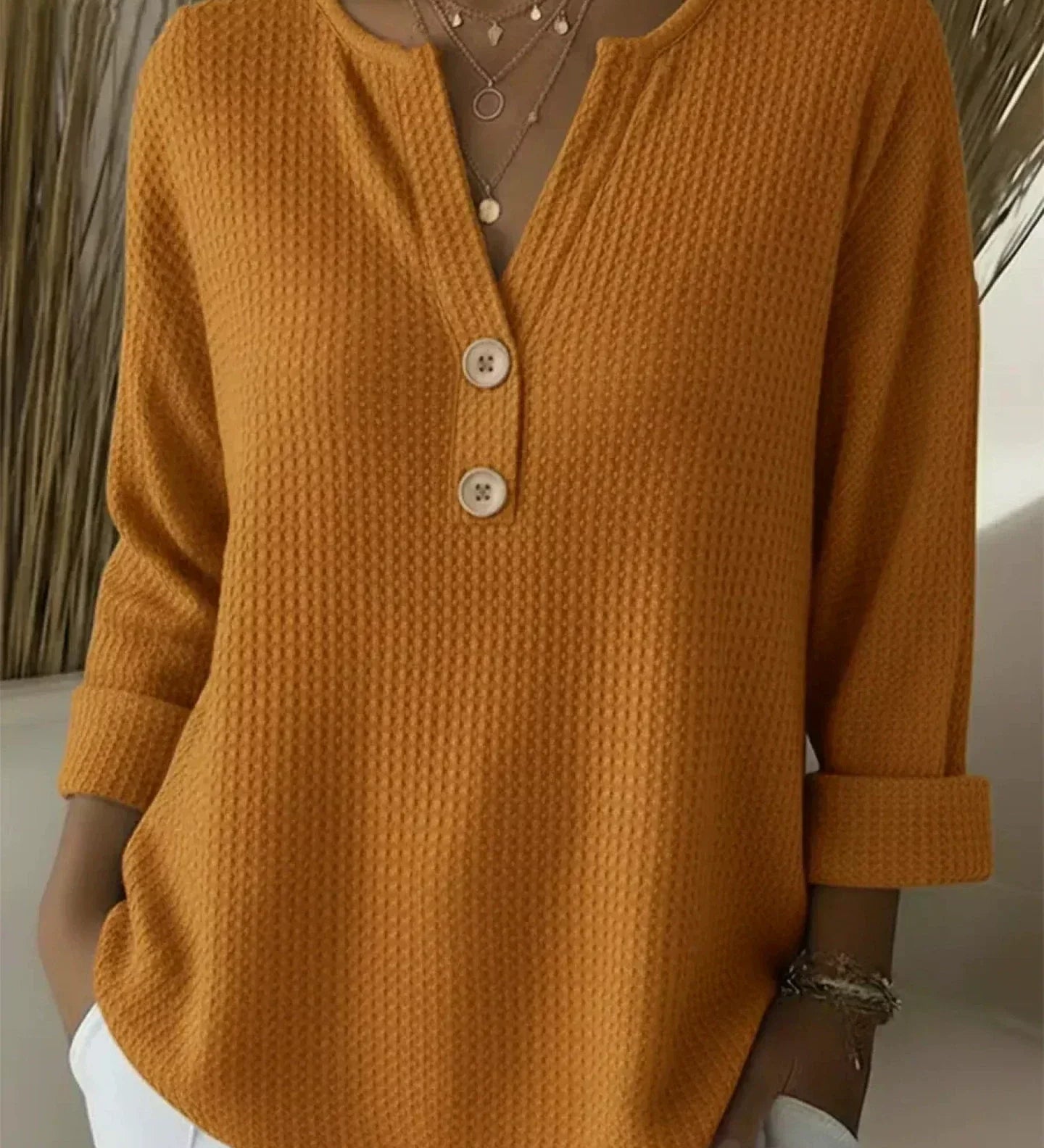 Lucinda™ | Henley Gombos Felső