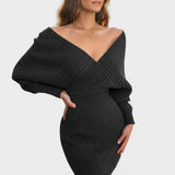 Klara™ | Elegáns átlapolt ruha V-nyakkivágással