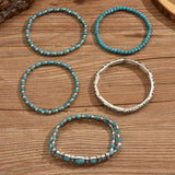Mirella™ - Boho karkötőkollekció türkiz gyöngyökkel